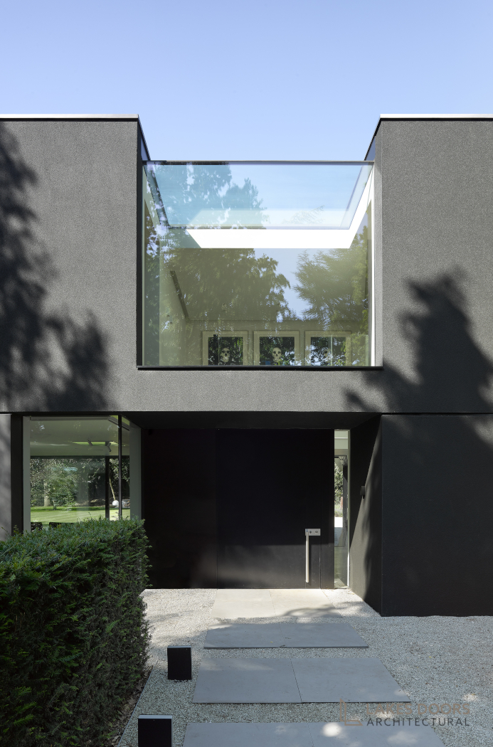 Winter House pivot door closed