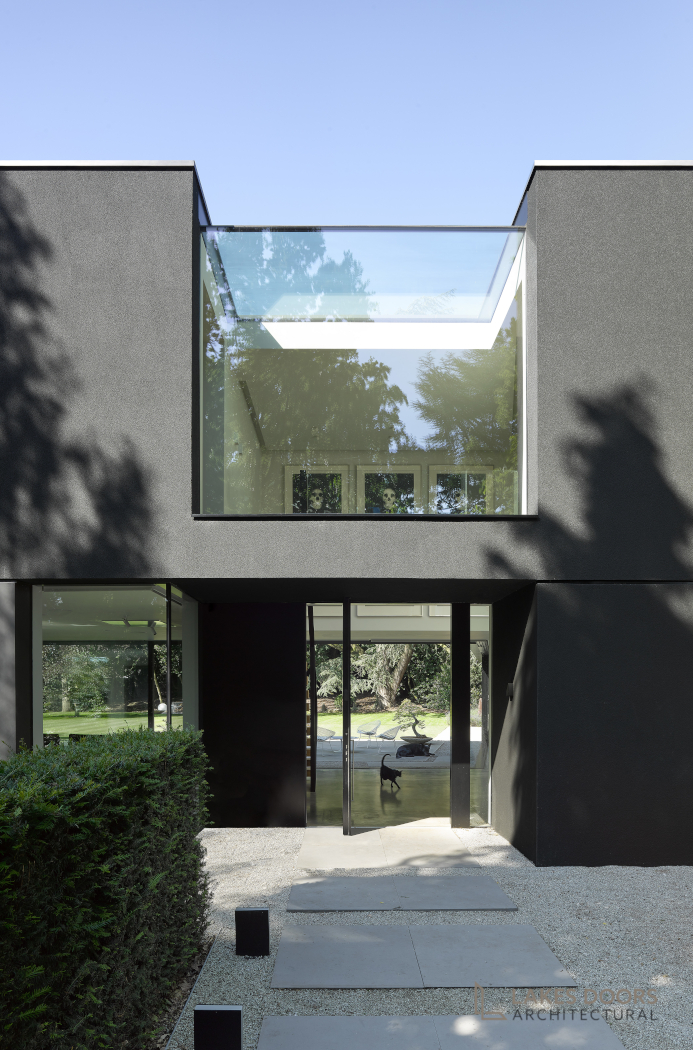 Winter House Pivot door open