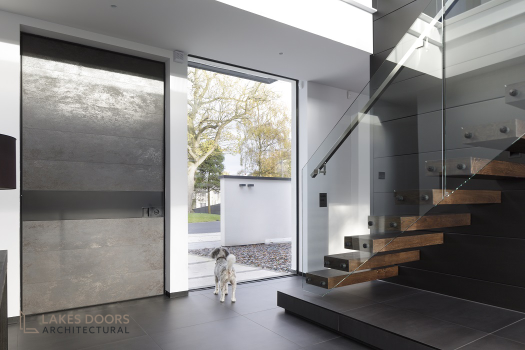 Oikos door with Laminam finish